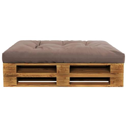 Pallehynde 120x80x12 cm stof gråbrun