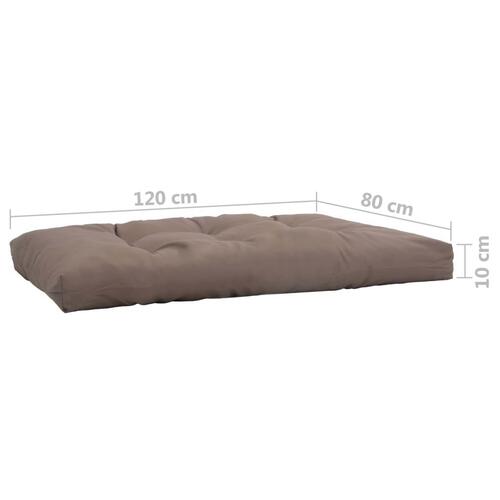Pallehynde 120x80x12 cm stof gråbrun