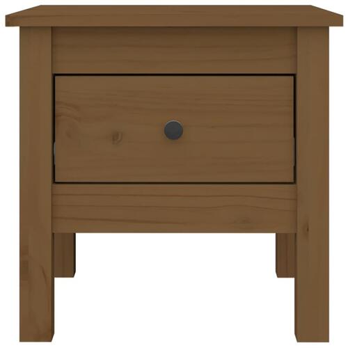 Sideborde 2 stk. 40x40x39 cm massivt fyrretræ gyldenbrun