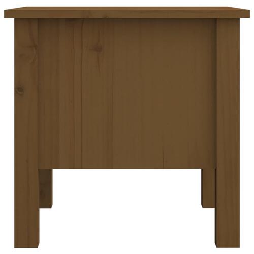 Sideborde 2 stk. 40x40x39 cm massivt fyrretræ gyldenbrun