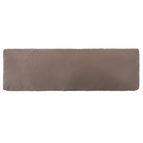Udendørs ryghynde 120 x 40 x 10 cm stof gråbrun