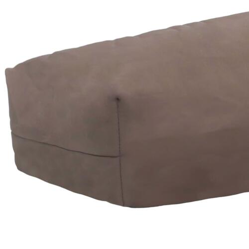 Udendørs ryghynde 120 x 40 x 10 cm stof gråbrun