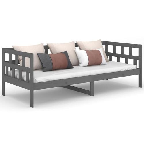 Daybed 90x200 cm massivt fyrretræ grå