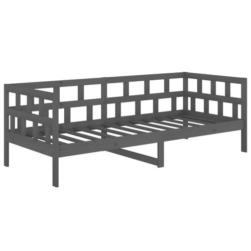 Daybed 90x200 cm massivt fyrretræ grå