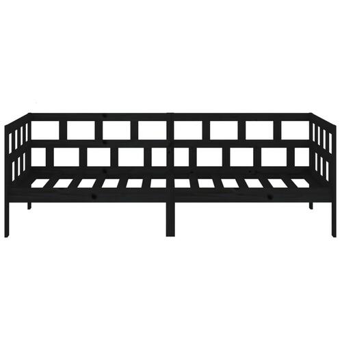 Daybed 90x200 cm massivt fyrretræ sort