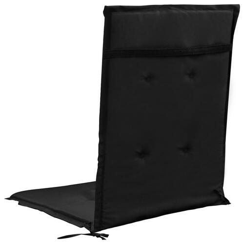 Stolehynder m. høj ryg 2 stk. 120x50x3 cm stof sort