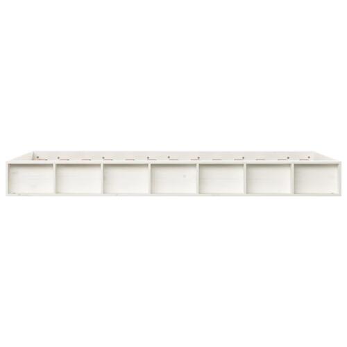 Sengeramme 140x190 cm massivt træ hvid