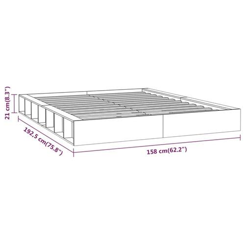 Sengeramme 140x190 cm massivt træ hvid