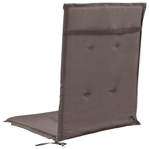 Stolehynder m. høj ryg 2 stk. 120x50x3 cm stof gråbrun