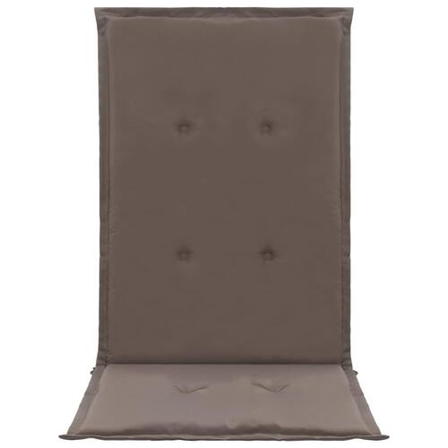 Stolehynder m. høj ryg 4 stk. 120x50x3 cm stof gråbrun
