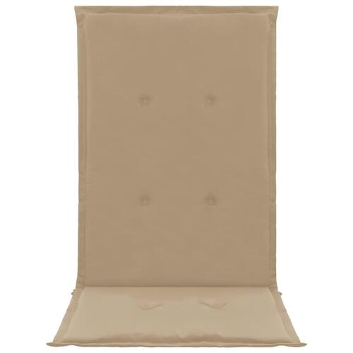 Stolehynder m. høj ryg 2 stk. 120x50x3 cm stof beige