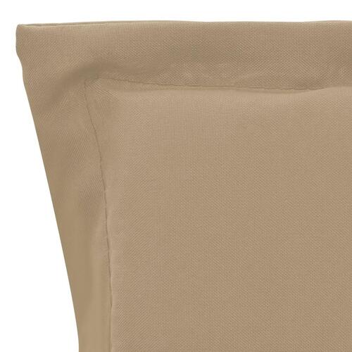 Stolehynder m. høj ryg 2 stk. 120x50x3 cm stof beige