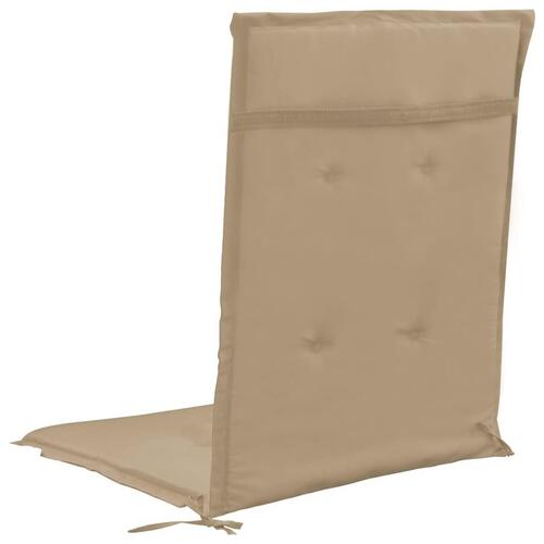 Stolehynder m. høj ryg 4 stk. 120x50x3 cm stof beige