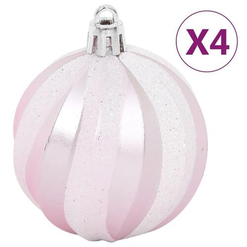 Julekugler 108 dele hvid og pink