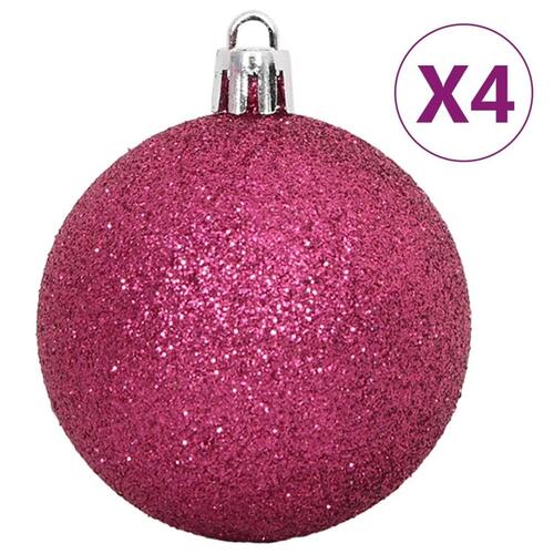 Julekugler 108 dele hvid og pink