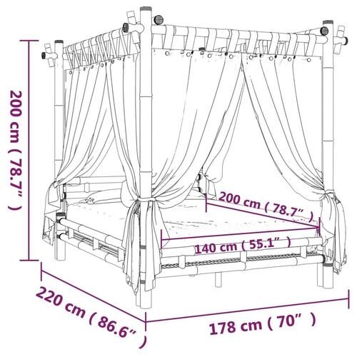 Himmelseng 140x200 cm bambus