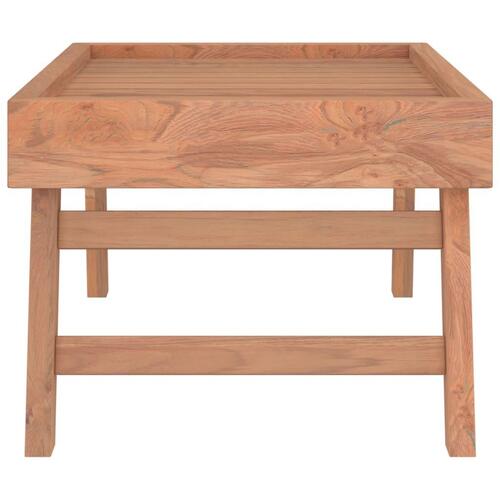Foldbar bakke 55x35x25 cm massivt teaktræ