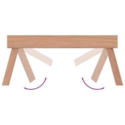 Foldbar bakke 55x35x25 cm massivt teaktræ