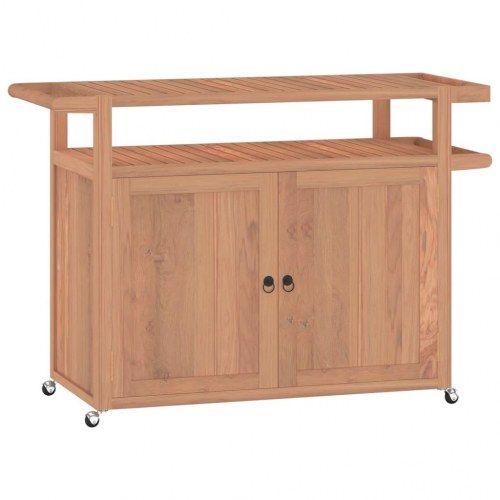 Barvogn 120x50x90 cm massivt teaktræ