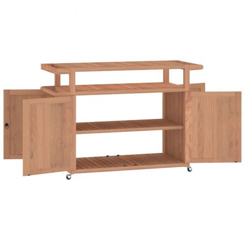 Barvogn 120x50x90 cm massivt teaktræ