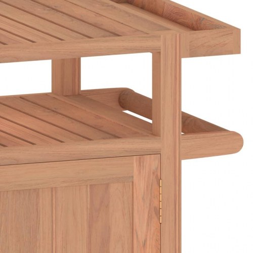 Barvogn 120x50x90 cm massivt teaktræ