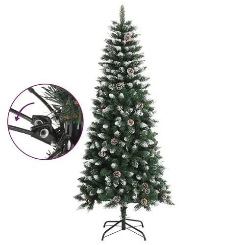 Kunstigt juletræ med juletræsfod 150 cm PVC grøn