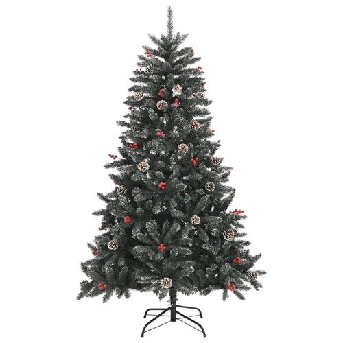 Kunstigt juletræ med fod 120 cm PVC grøn