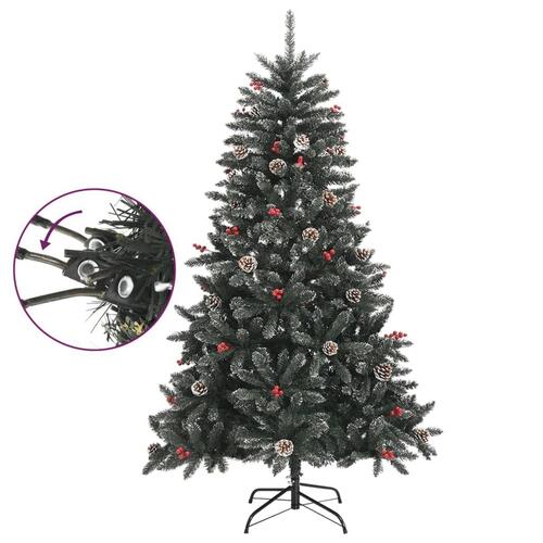 Kunstigt juletræ med fod 120 cm PVC grøn