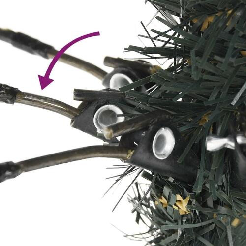 Kunstigt juletræ med fod 120 cm PVC grøn