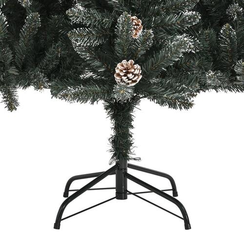 Kunstigt juletræ med fod 120 cm PVC grøn