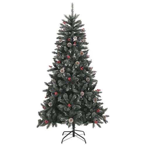 Kunstigt juletræ med juletræsfod 180 cm PVC grøn