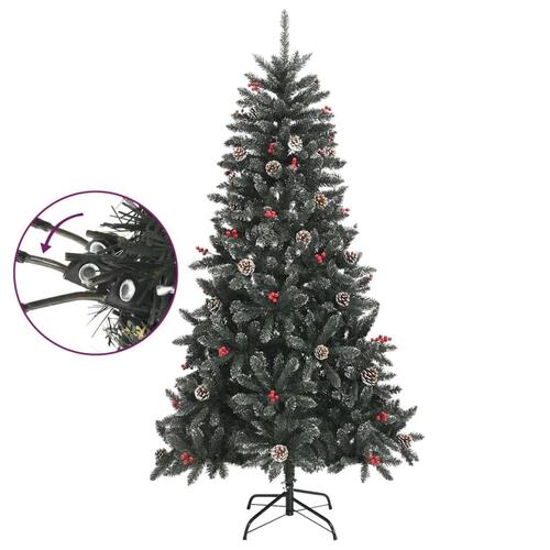 Kunstigt juletræ med juletræsfod 180 cm PVC grøn