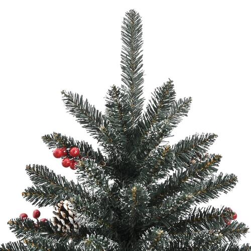 Kunstigt juletræ med juletræsfod 180 cm PVC grøn