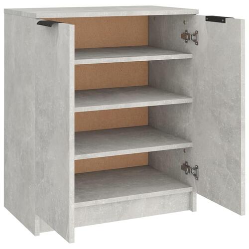 Skoskab 59x35x70 cm konstrueret træ betongrå