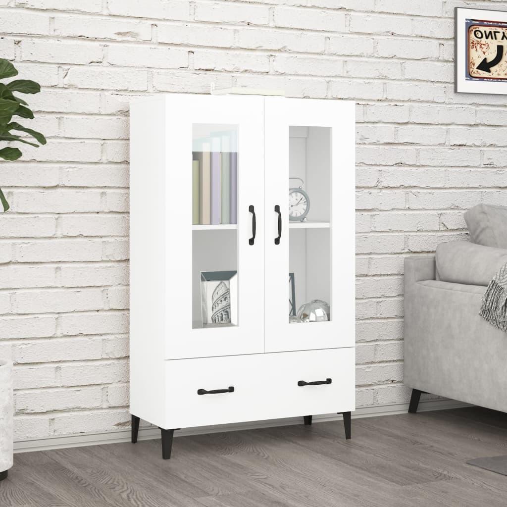 Skab 70x31x115 cm konstrueret træ hvid