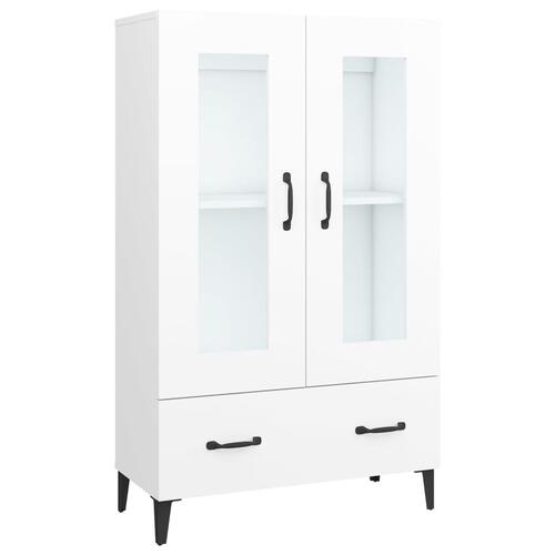 Skab 70x31x115 cm konstrueret træ hvid