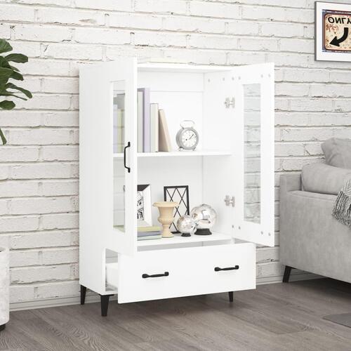 Skab 70x31x115 cm konstrueret træ hvid