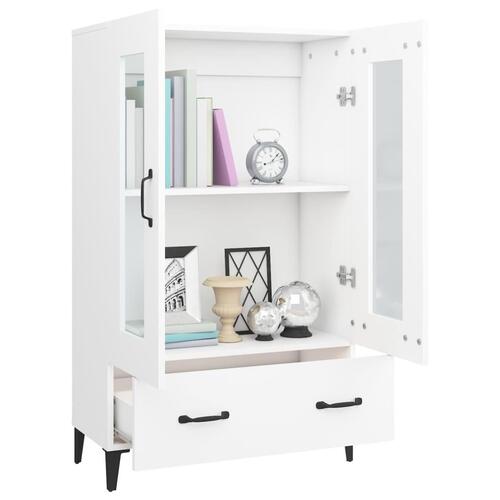 Skab 70x31x115 cm konstrueret træ hvid