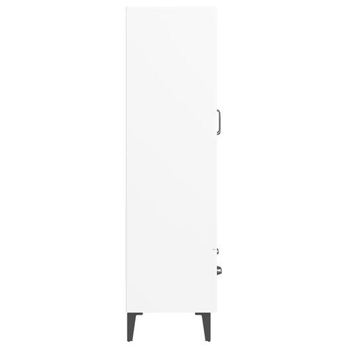 Skab 70x31x115 cm konstrueret træ hvid