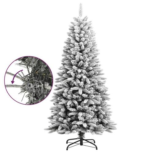 Kunstigt juletræ med sne 120 cm PVC og PE