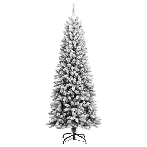 Kunstigt juletræ med sne 180 cm PVC og PE