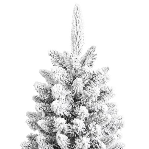 Kunstigt juletræ med sne 180 cm PVC og PE