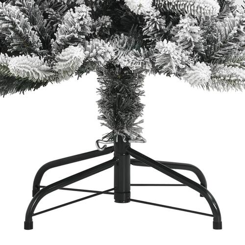 Kunstigt juletræ med sne 180 cm PVC og PE