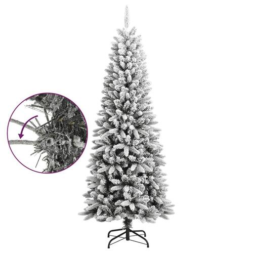 Kunstigt juletræ med sne 180 cm PVC og PE