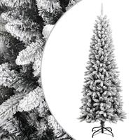 Kunstigt juletræ med sne 240 cm PVC og PE