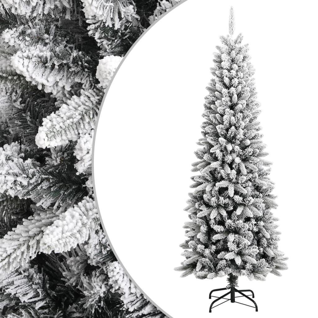 Kunstigt juletræ med sne 240 cm PVC og PE