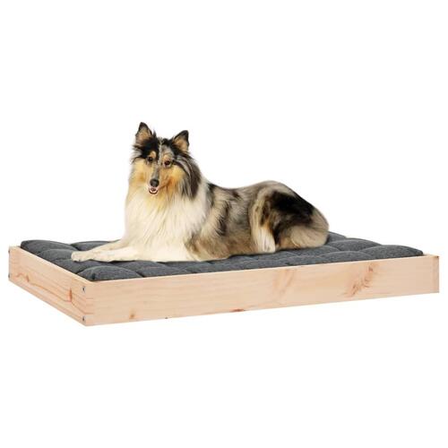 Hundeseng 91,5x64x9 cm massivt fyrretræ