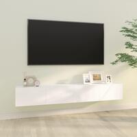 Væghængte tv-skabe 2 stk. 100x30x30 cm konstrueret træ hvid