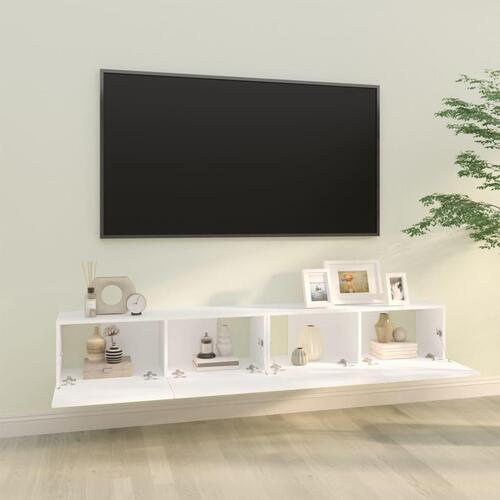 Væghængte tv-skabe 2 stk. 100x30x30 cm konstrueret træ hvid