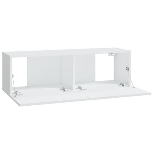 Væghængte tv-skabe 2 stk. 100x30x30 cm konstrueret træ hvid